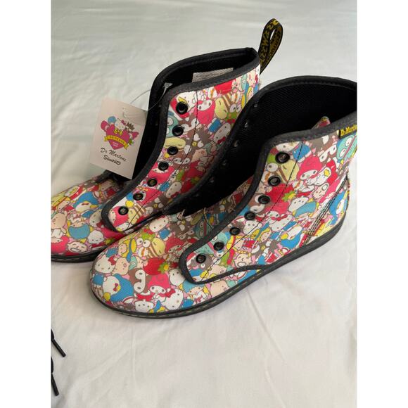 Dr. Martens X Hello Kitty Sanrio 50th Anniversary Canvas Boots - Picture 12 of 13